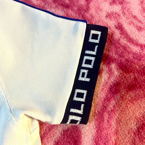 Toddler Polo by Ralph Lauren White and Blue Polo Shirt - Picture 3 of 4